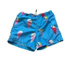 Maamgic Swim Trunks Kids Blue Good Ice Cream Print‎ Mesh Lined SIZE 5/6